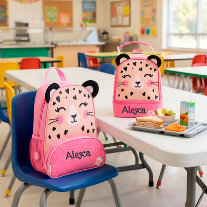 Personalized Stephen Joseph Leopard Backpack & Lunchbox Set