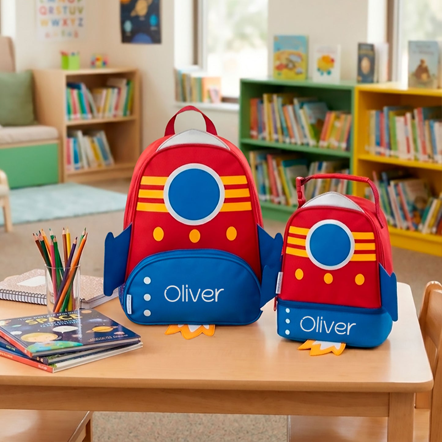 Personalized Space Backpack Set, Stephen Joseph | NautiTown