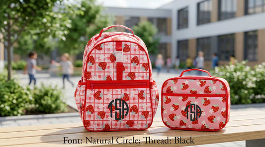 Personalized Stephen Joseph Strawberry Backpack & Lunchbox Set