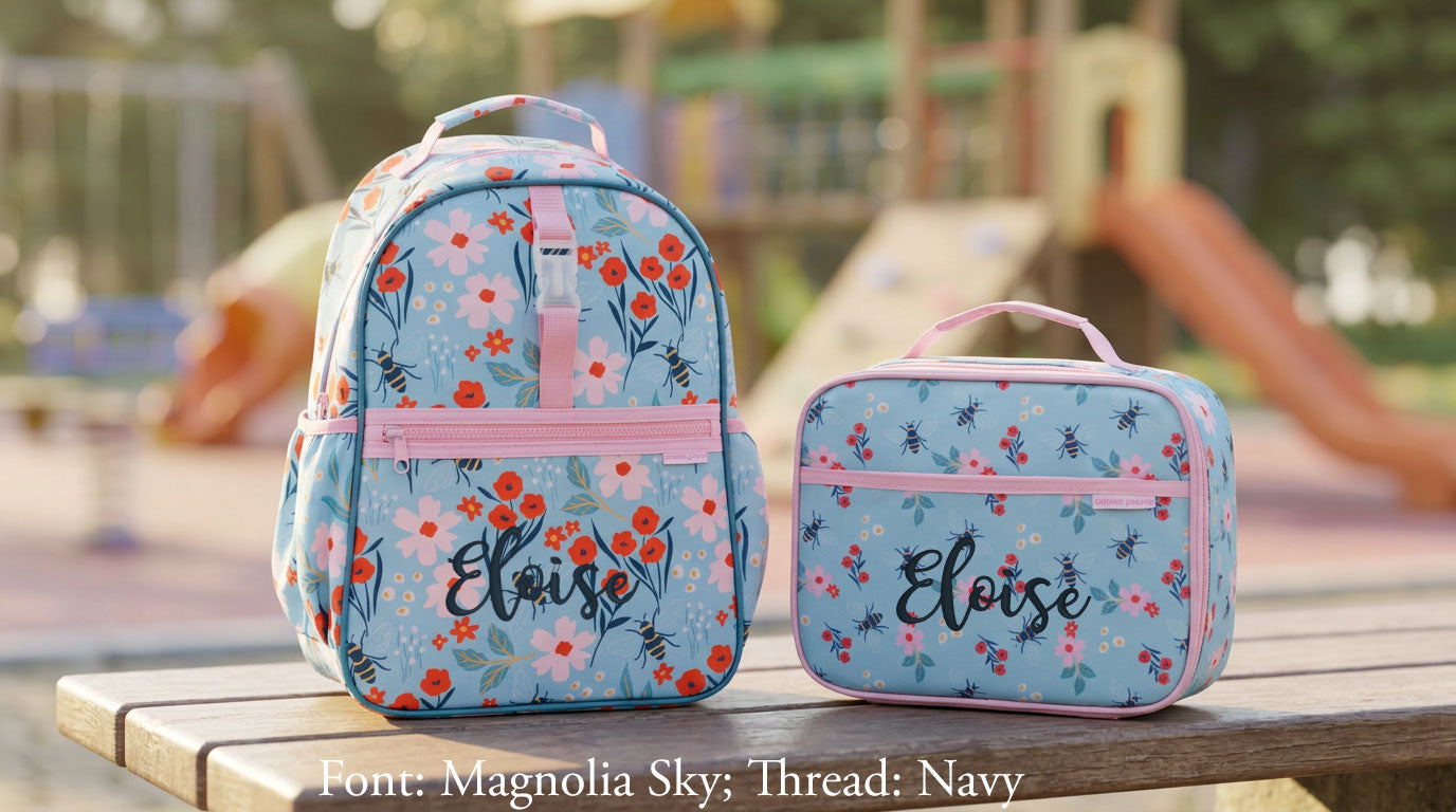 Personalized Stephen Joseph Bee Backpack & Lunchbox Set