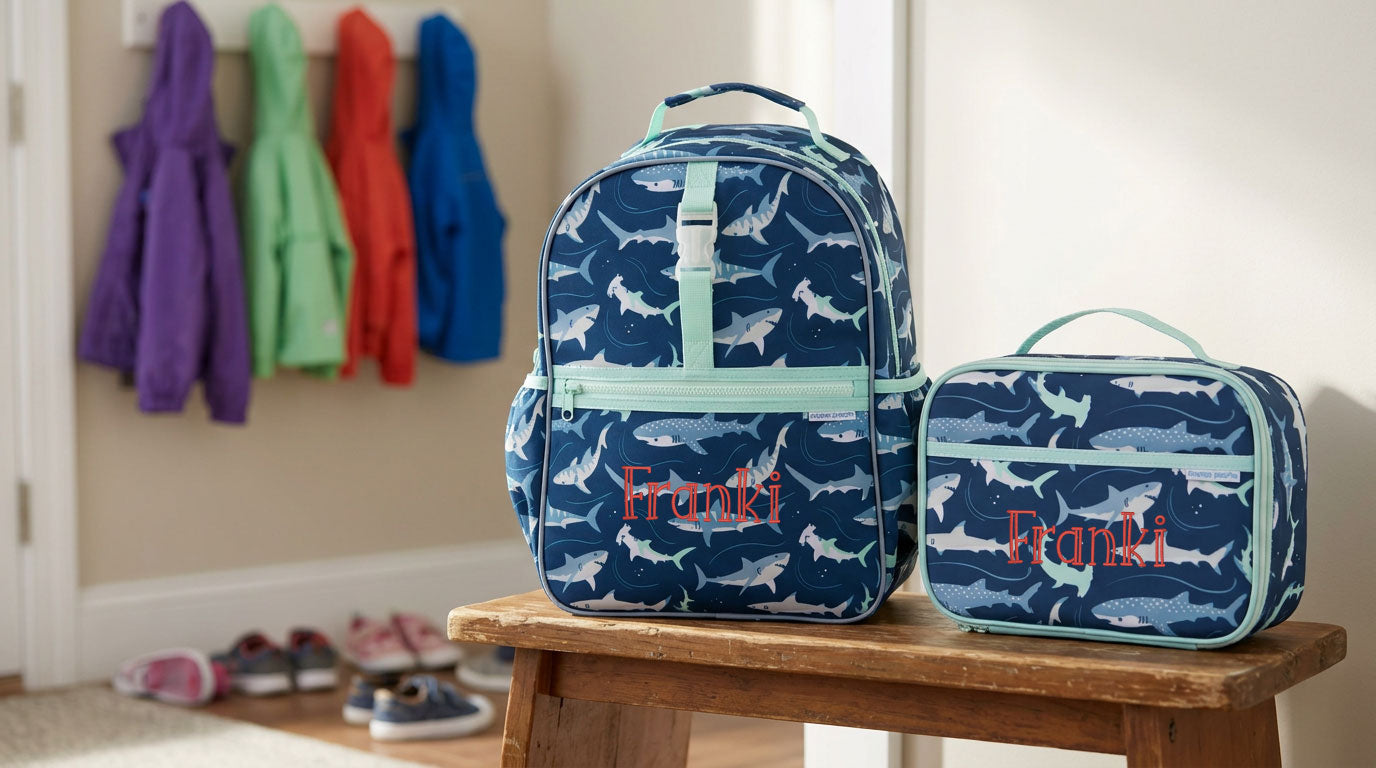 Personalized Sharks Backpack Set, Stephen Joseph | NautiTown