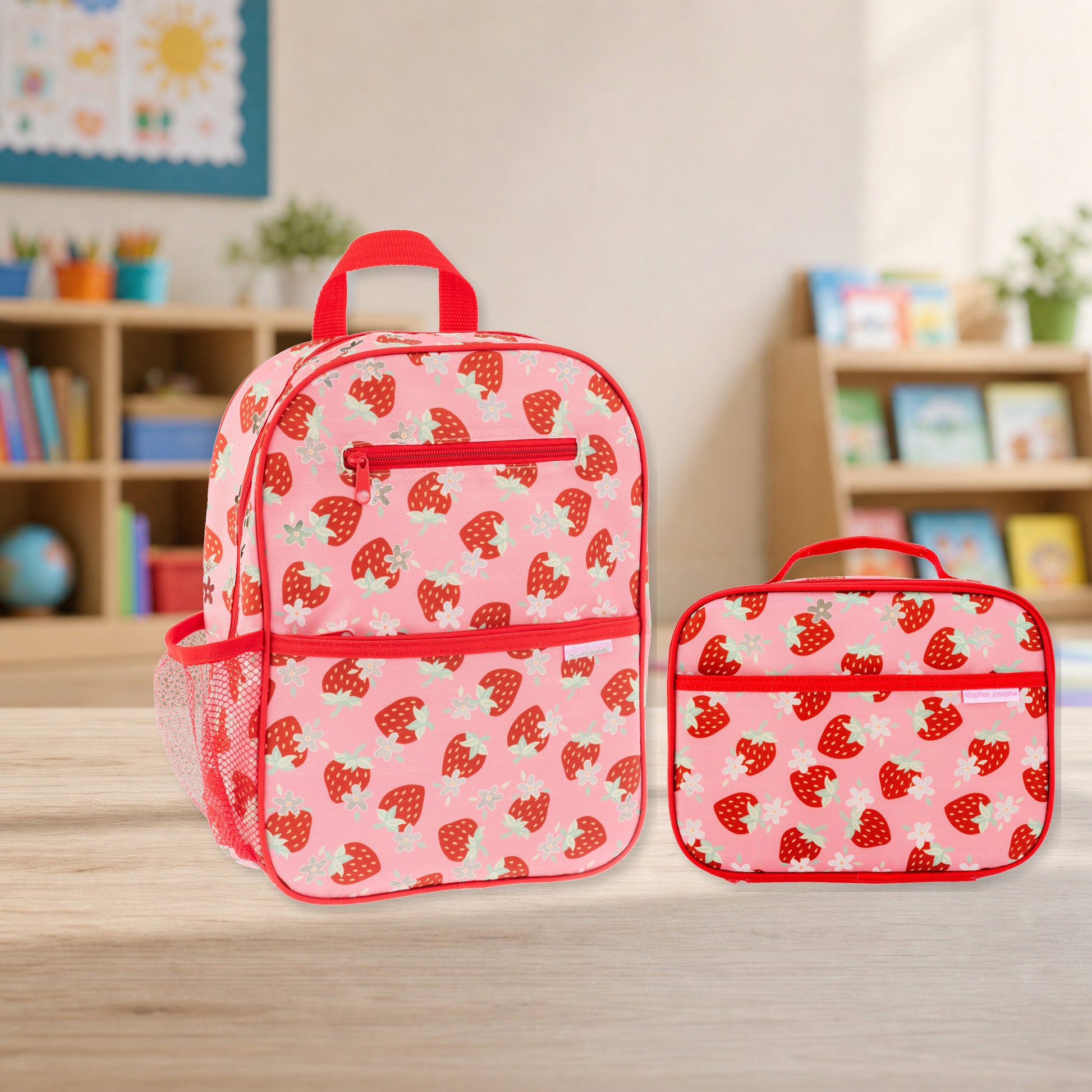 Personalized Strawberry Backpack Set, Stephen Joseph | NautiTown