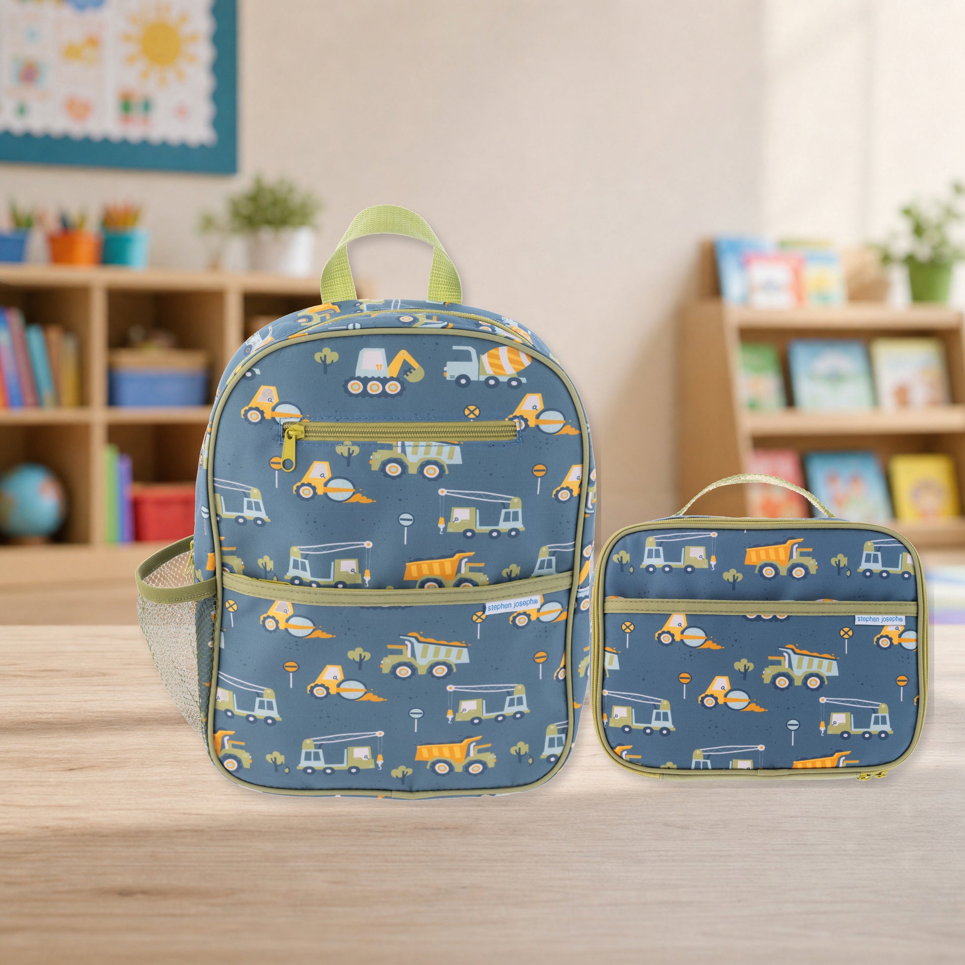 Personalized Construction Backpack Set, Stephen Joseph | NautiTown