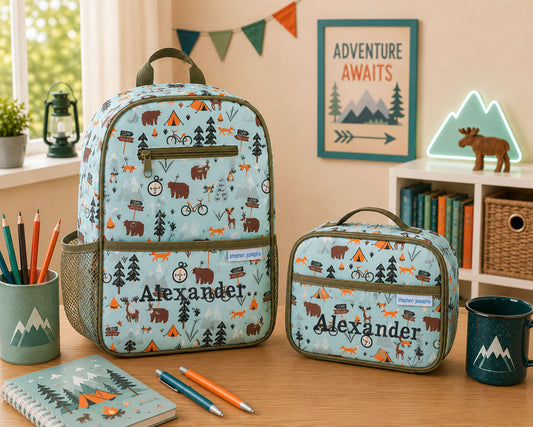 Personalized Stephen Joseph Outdoor Backpack & Lunchbox Set