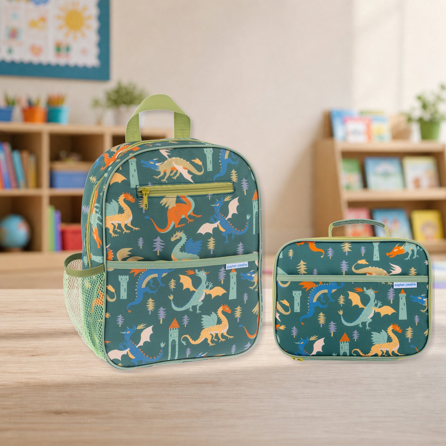 Personalized Dragon Junior Backpack Set, Stephen Joseph | NautiTown
