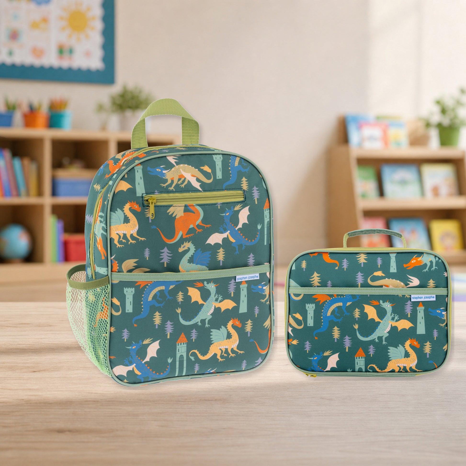 Personalized Dragon Junior Backpack Set, Stephen Joseph | NautiTown