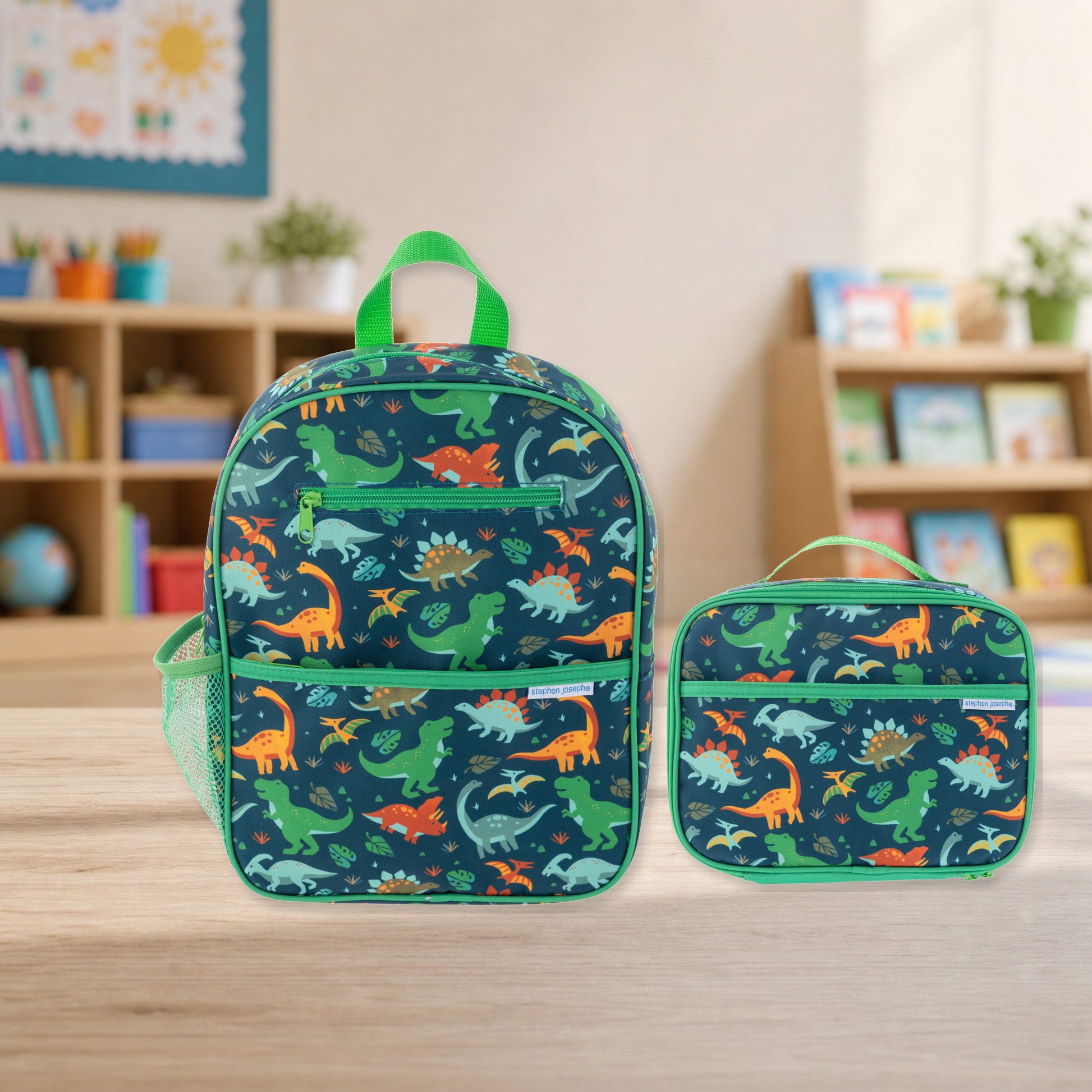 Personalized Dinosaur Junior Backpack Set, Stephen Joseph | NautiTown