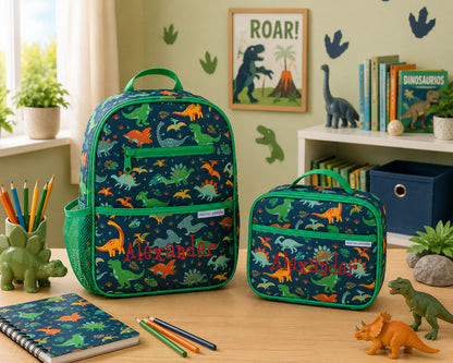 Personalized Stephen Joseph Dinosaur Junior Backpack & Lunchbox Set