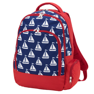 Childs Backpack in Sail Away Sailboats