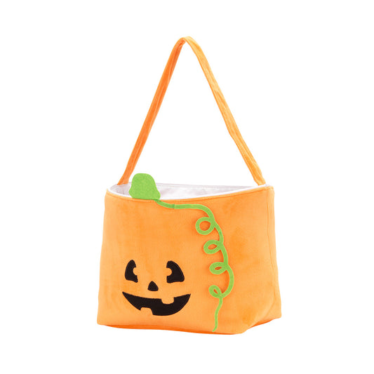 Plush Halloween Trick or Treat Pumpkin Character Basket