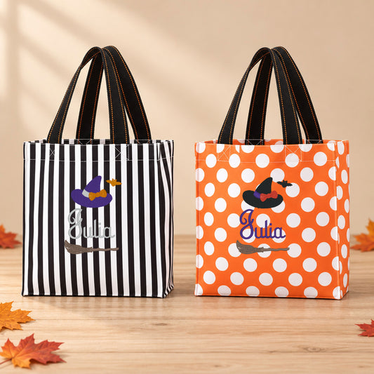 Personalized Witch Hat Halloween Trick-or-Treat Bag