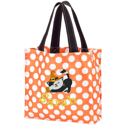 Personalized Kitten Witch Halloween Trick-or-Treat Bag