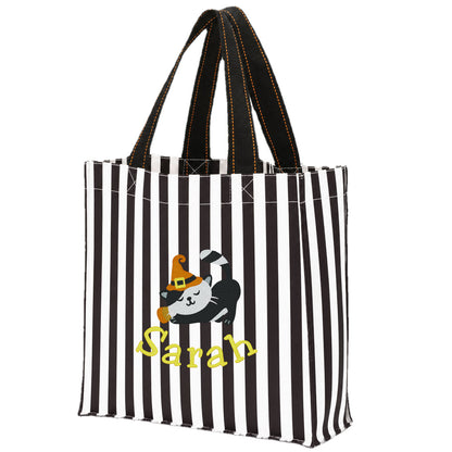 Personalized Kitten Witch Halloween Trick-or-Treat Bag