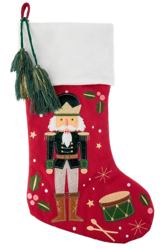 Stephen Joseph Embroidered Holiday Stocking, Nutcracker