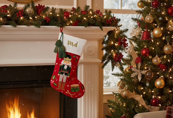 Personalized Stephen Joseph Embroidered Holiday Stocking, Nutcracker