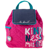 Stephen Joseph Embroidered Quilted Backpack for Toddlers, Kindness
