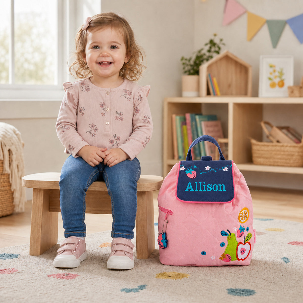 Personalized SJ100102 toddler backpack lifestyle image