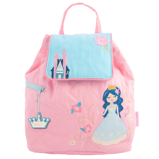 Stephen Joseph Embroidered Quilted Backpack for Toddlers, Princess