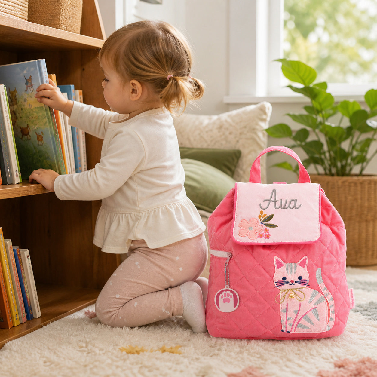 Personalized SJ100108F toddler backpack lifestyle image