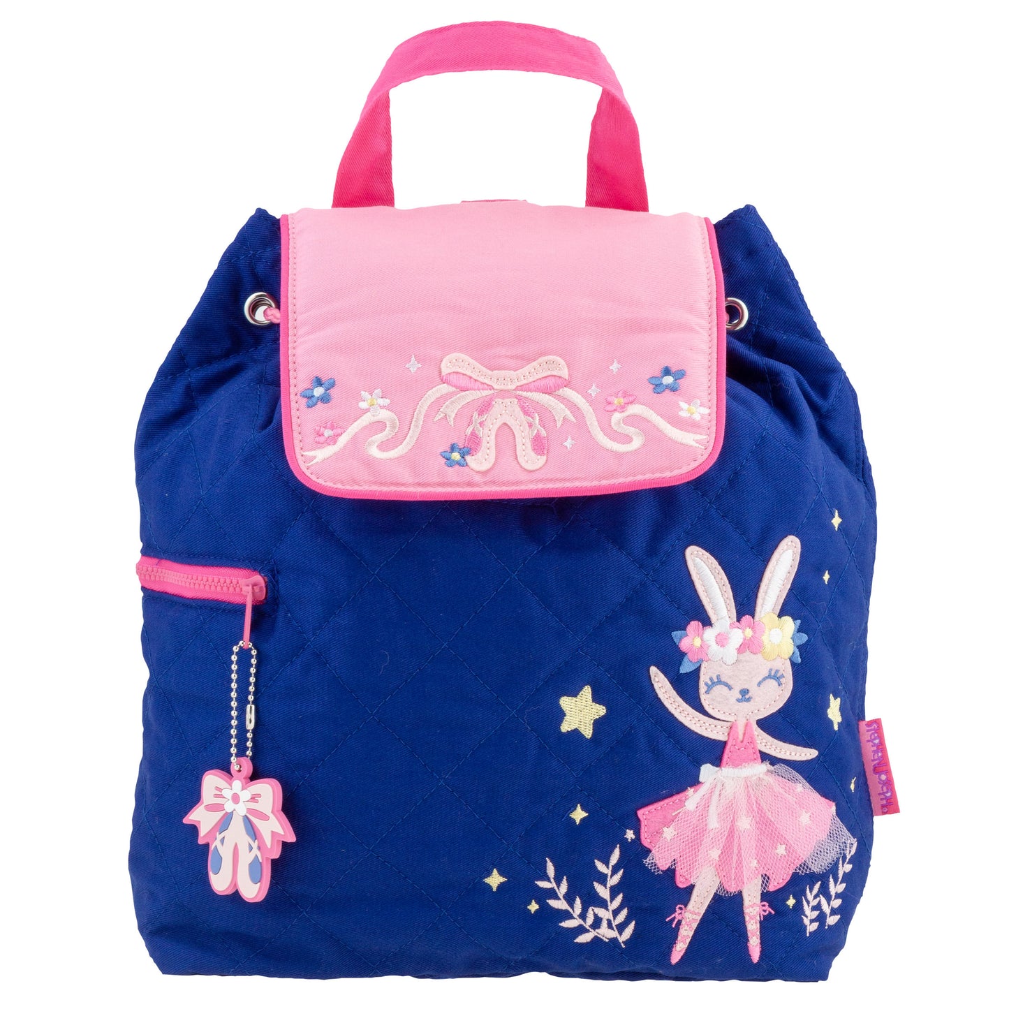 Stephen Joseph Embroidered Quilted Backpack for Toddlers, Bunny