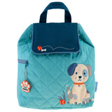 Stephen Joseph Embroidered Quilted Backpack for Toddlers, Puppy