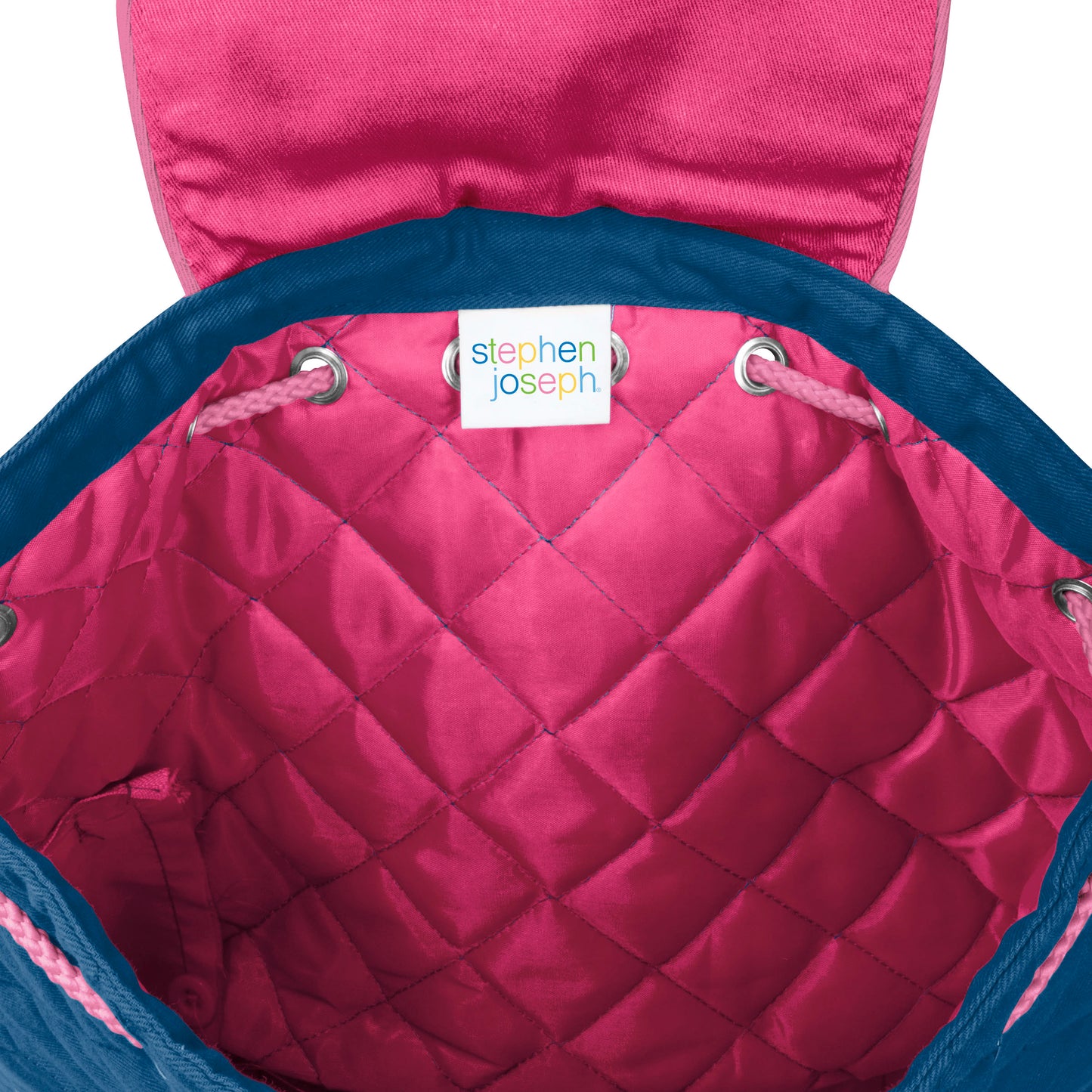 Stephen Joseph Embroidered Quilted Backpack for Toddlers, Rainbow