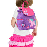 Stephen Joseph Embroidered Quilted Backpack for Toddlers, Unicorn