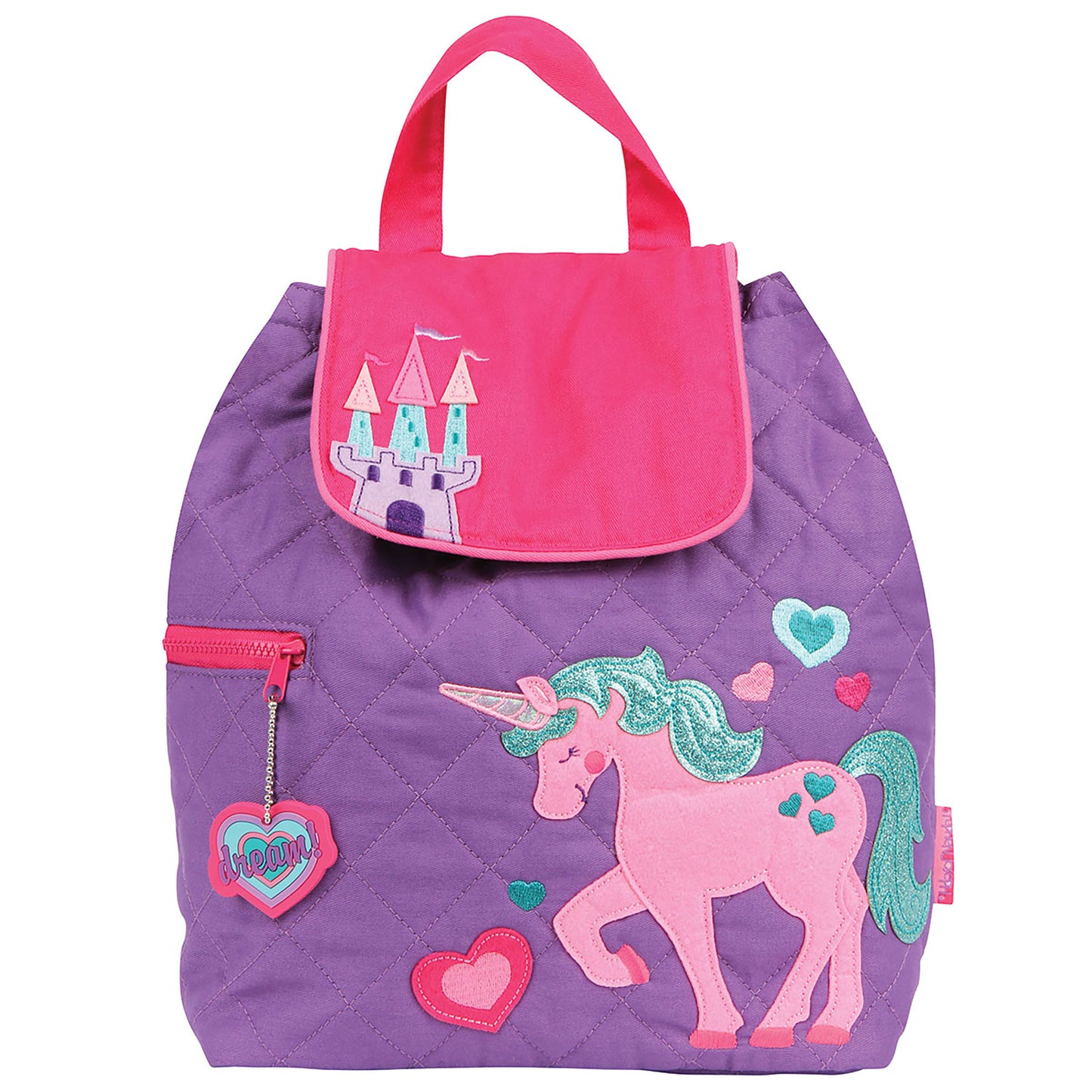 Stephen Joseph Embroidered Quilted Backpack for Toddlers, Unicorn
