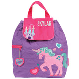 Stephen Joseph Embroidered Quilted Backpack for Toddlers, Unicorn