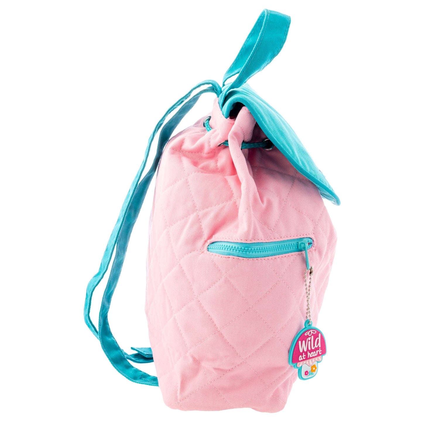 Stephen Joseph Embroidered Quilted Backpack for Toddlers, Mushroom