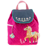 Stephen Joseph Embroidered Quilted Backpack for Toddlers, Horse