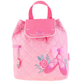 Stephen Joseph Embroidered Quilted Backpack for Toddlers, Ballet
