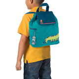 Stephen Joseph Embroidered Quilted Backpack for Toddlers, Alligator