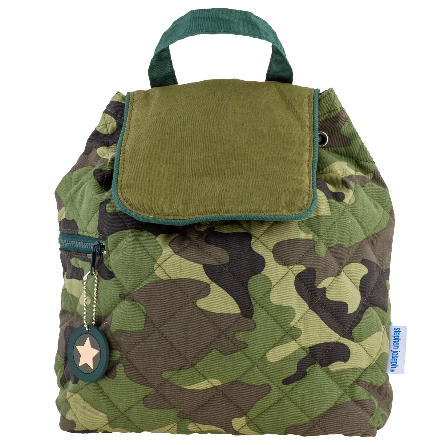 Stephen Joseph Embroidered Quilted Backpack for Toddlers, Camo