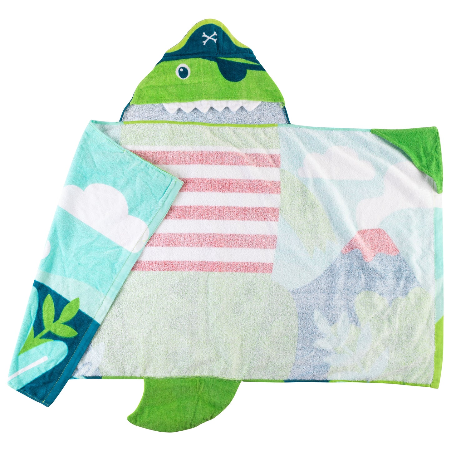 Stephen Joseph Hooded Towel, Alligator Pirate