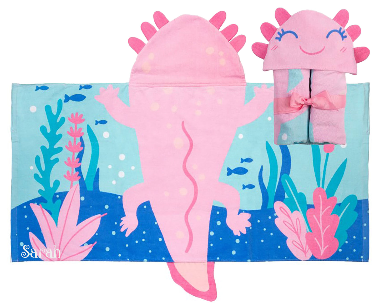 Stephen Joseph Hooded Towel, Axolotl