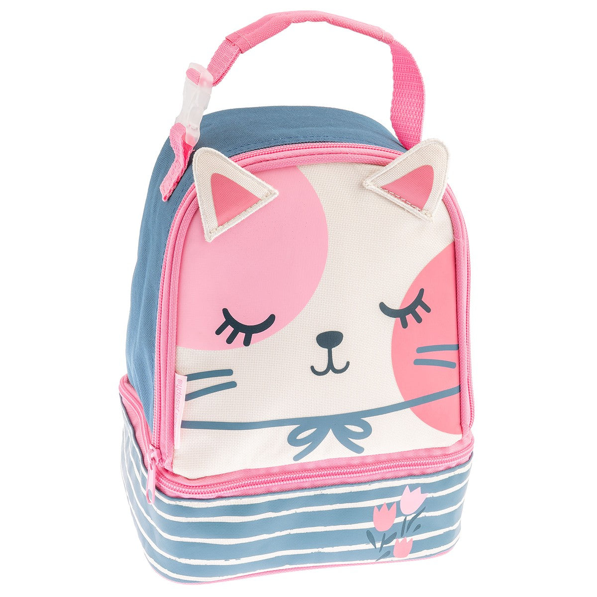 Grey Cat lunch pal lunch box, character design front view