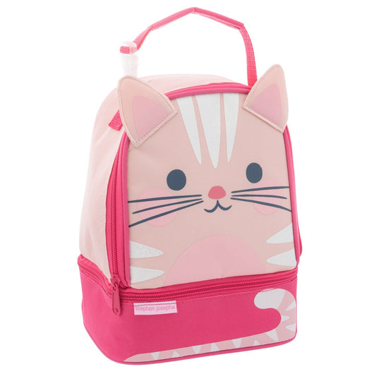 Pink Cat lunch pal lunch box, character design front view