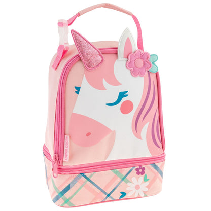 Pink Unicorn lunch pal lunch box, character design front view