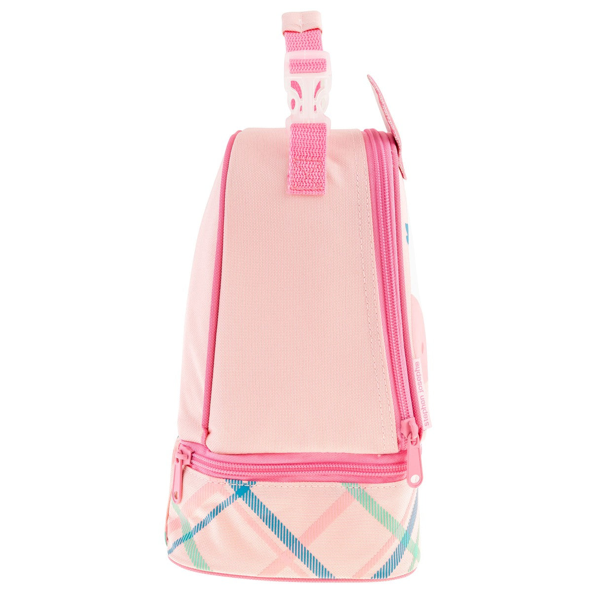 Pink Unicorn lunch pal lunch box, carrying strap and handle detail