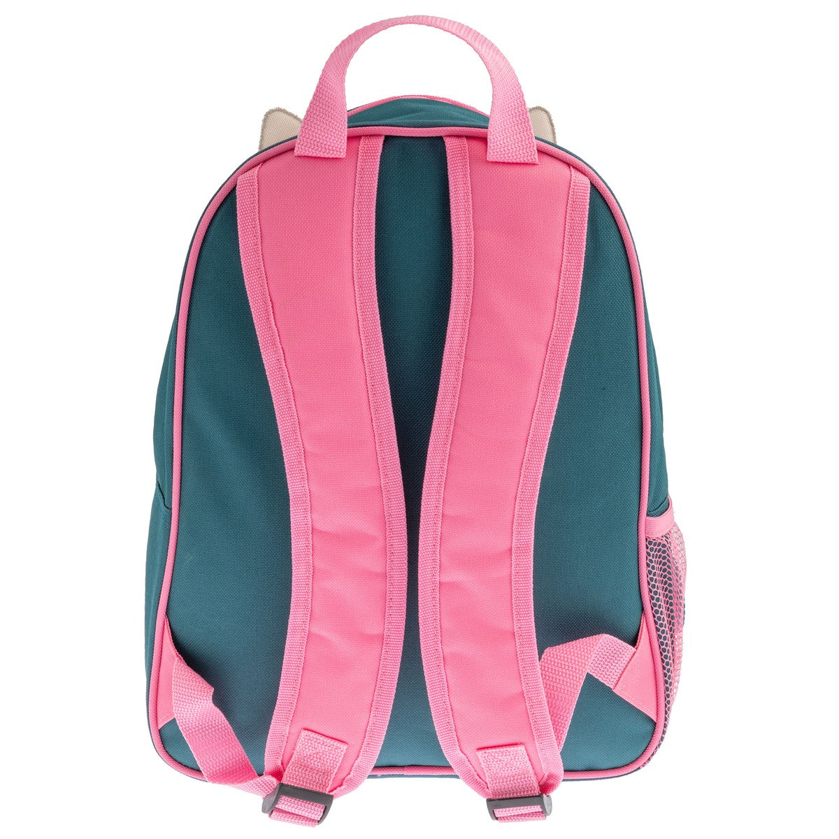 Grey Cat Stephen Joseph Sidekick Backpack side angle showing mesh pockets