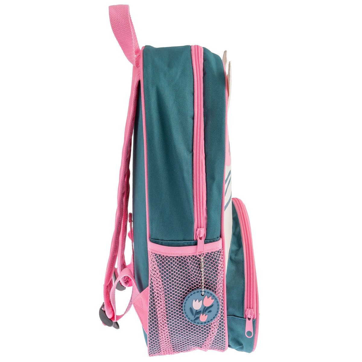 Grey Cat Stephen Joseph Sidekick Backpack detail showing cushioned adjustable straps