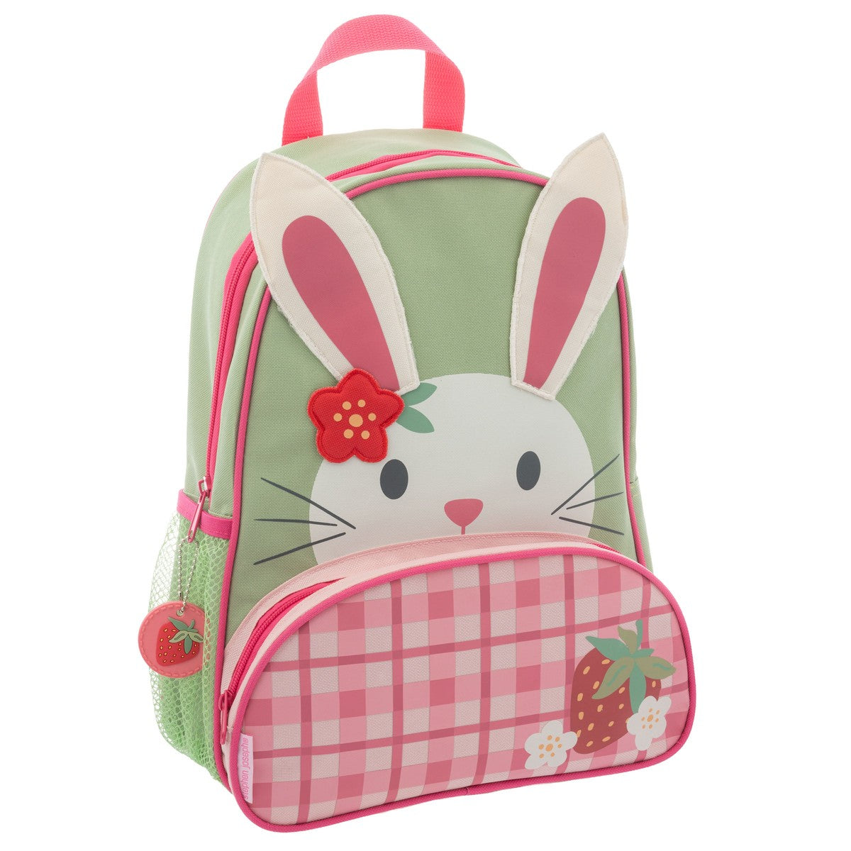 Bunny Stephen Joseph Sidekick Backpack front view with personalized name embroidery