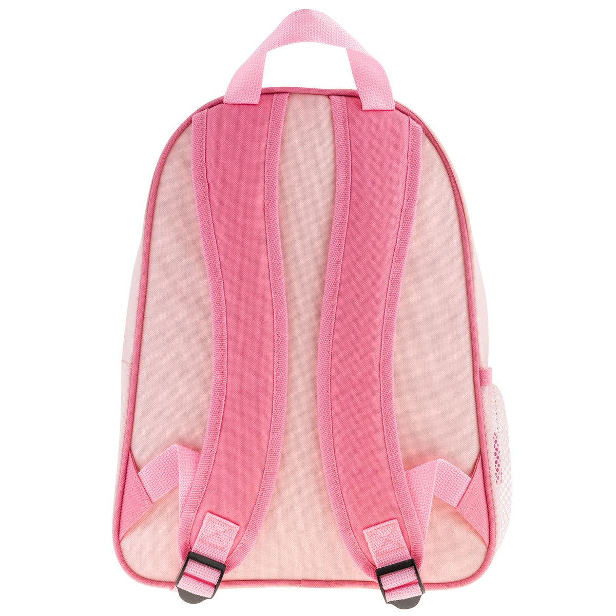 Pink Unicorn Stephen Joseph Sidekick Backpack side angle showing mesh pockets