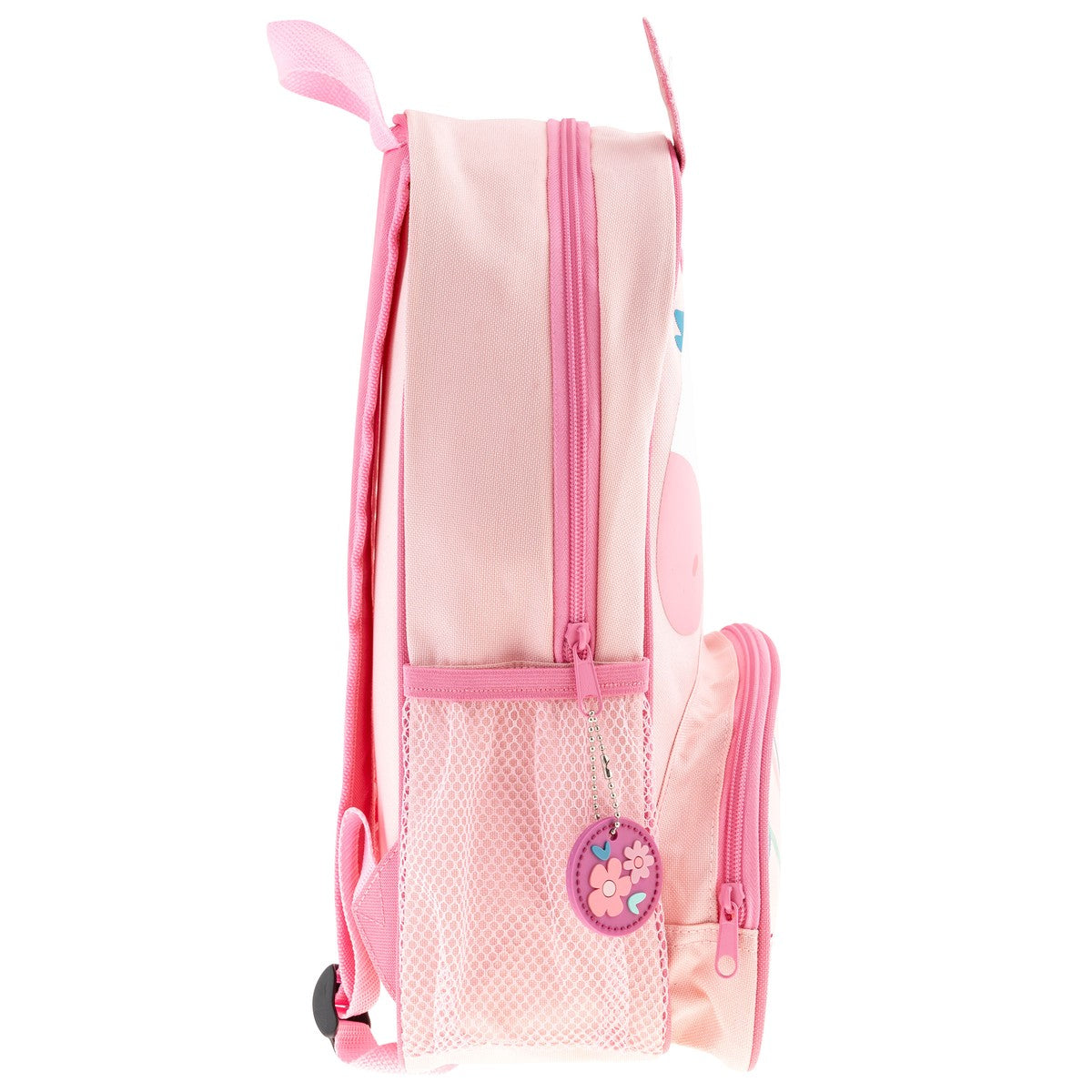 Pink Unicorn Stephen Joseph Sidekick Backpack detail showing cushioned adjustable straps