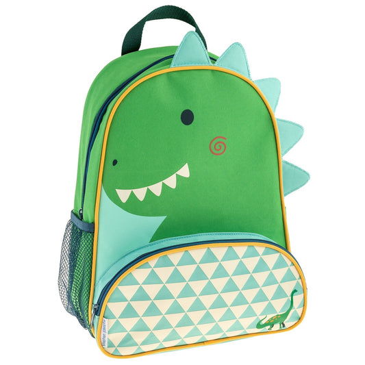 Dinosaur Stephen Joseph Sidekick Backpack front view with personalized name embroidery