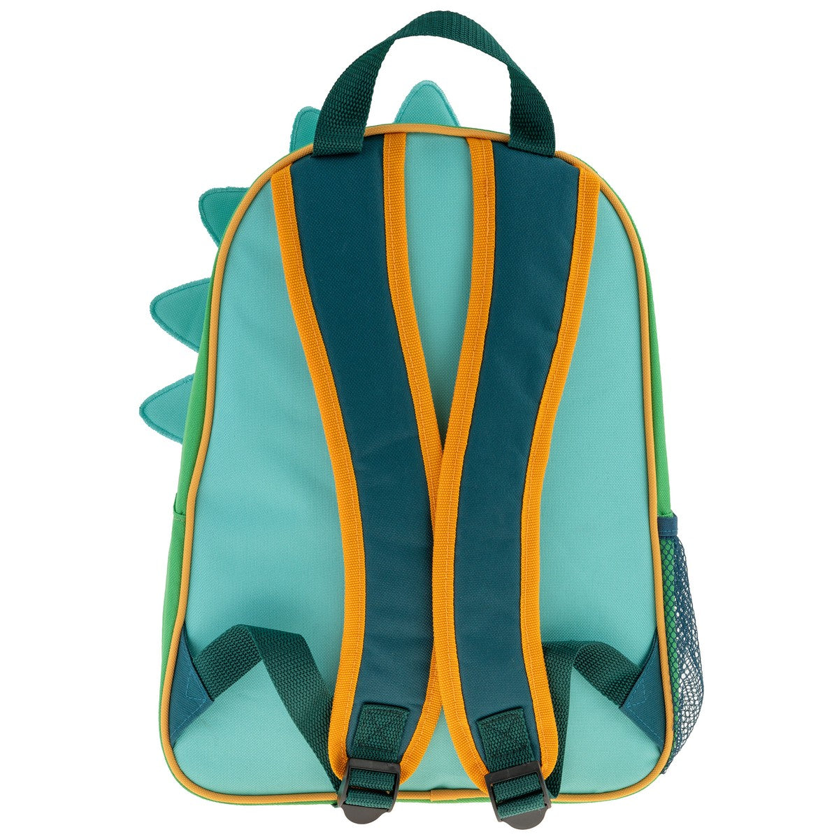 Dinosaur Stephen Joseph Sidekick Backpack side angle showing mesh pockets