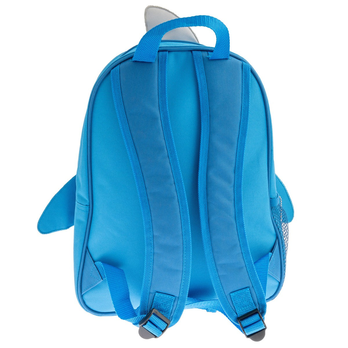 Shark 2 Stephen Joseph Sidekick Backpack side angle showing mesh pockets