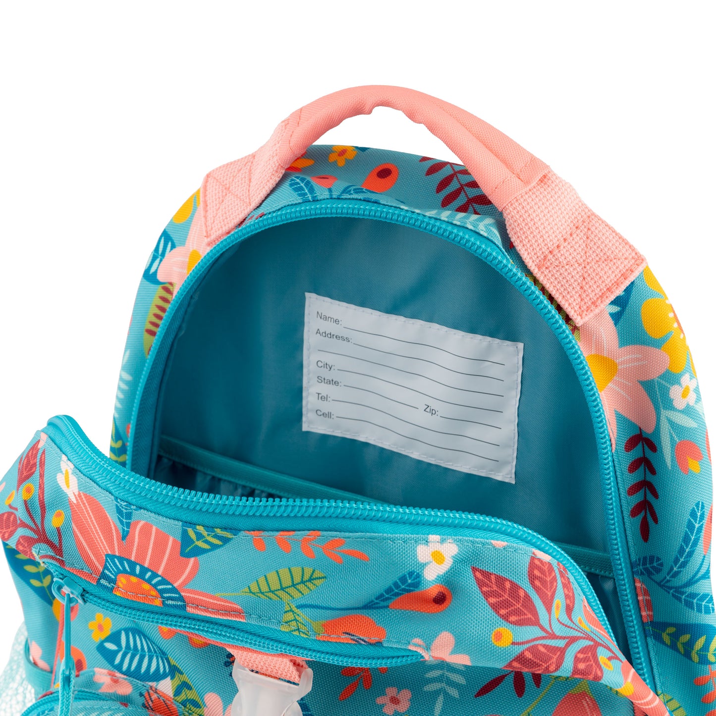 Personalized Stephen Joseph Turquoise Floral Backpack, Lunchbox & Pencil Pouch Set