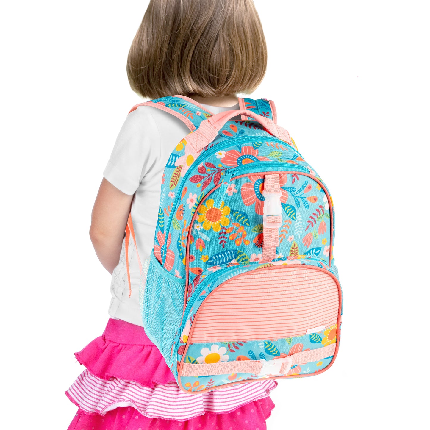 Personalized Stephen Joseph Turquoise Floral Backpack, Lunchbox & Pencil Pouch Set